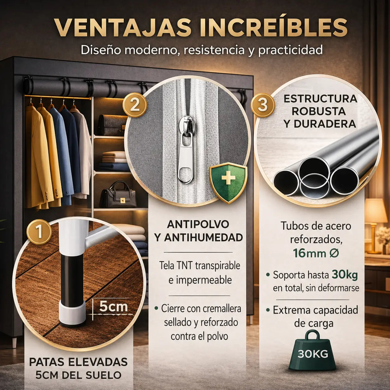 Closet Plegable Multiuso + Robot Aspirador 3 en 1 de Regalo [ÚLTIMAS UNIDADES]