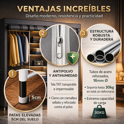 Closet Plegable Multiuso + Robot Aspirador 3 en 1 de Regalo [ÚLTIMAS UNIDADES]