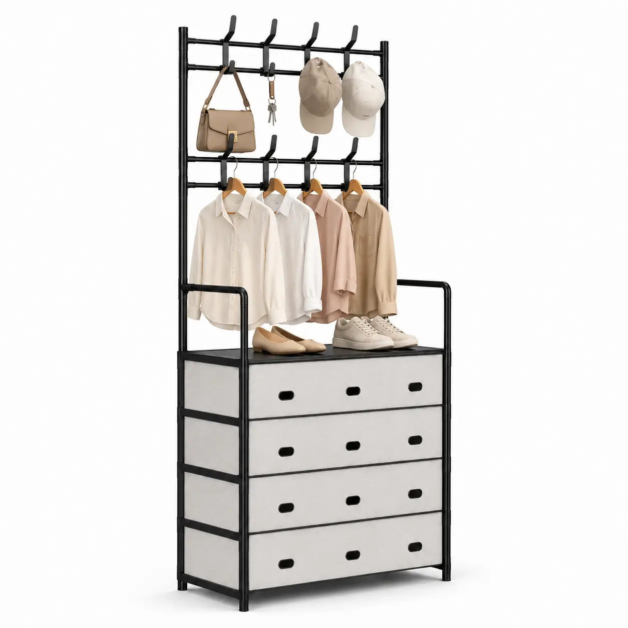 Closet Plegable Multiuso MaxCloset + Zapatero Perchero [ÚLTIMAS UNIDADES]