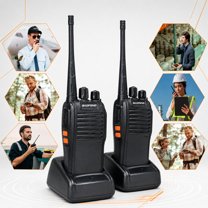 Kit 2 Radios Walkie Talkie Recargables RadioLink PRO™ [HABLA HASTA 8KM]